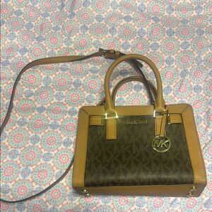 Michael Kors Two-Tone Brown Satchel